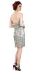 Strapless Mirror Sequins & Beads Short Prom Party Dress back